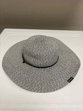 Columbia Black & White Woven Wide Brim Sun Hat